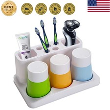 Toothbrush Holder Kids Family Set for Bathroom Storage Organizer