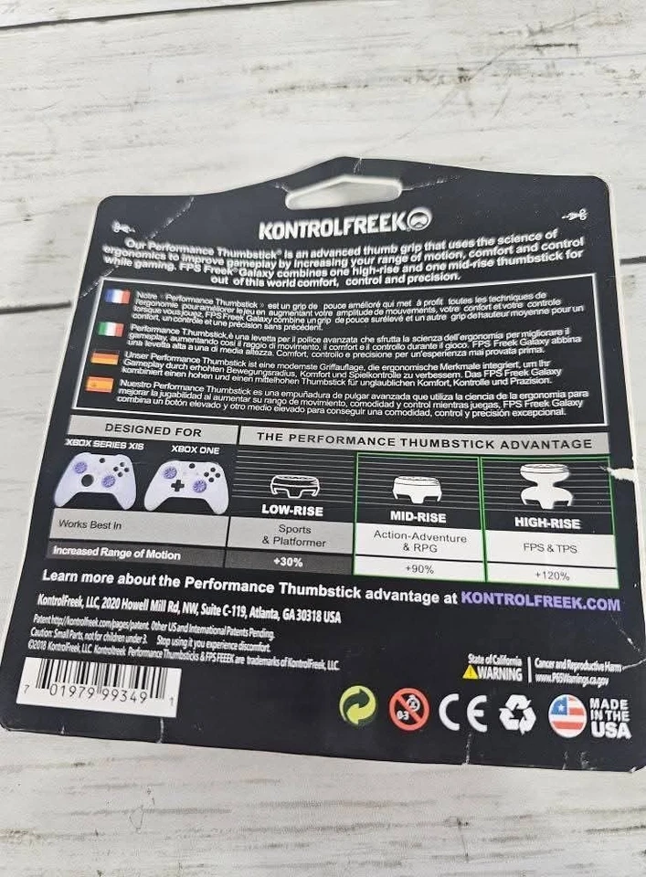 New KontrolFreek FPS Freek Galaxy Purple Thumbsticks for Xbox One / Series X|S - Image 2 of 4