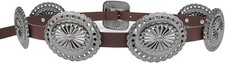 UTOWO Womens Western Cowboy Disc Belt Vintage Cowgirl Concho Leather Belts Boho