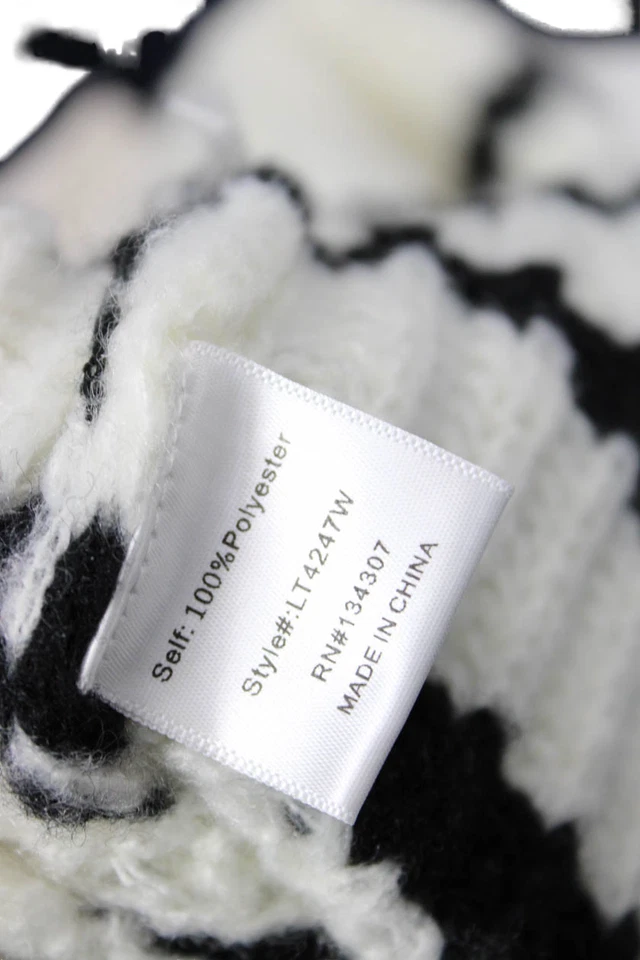 Свитер женский Line & Dot Ariel - белый/черный размер L - Изображение 4 из 4