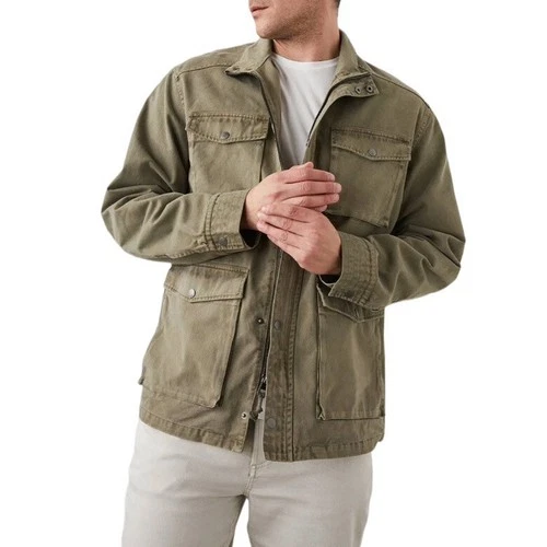 Rails Porter Field Utility Jacket Men Size S Sage Green Pockets Full Zip Army image 17