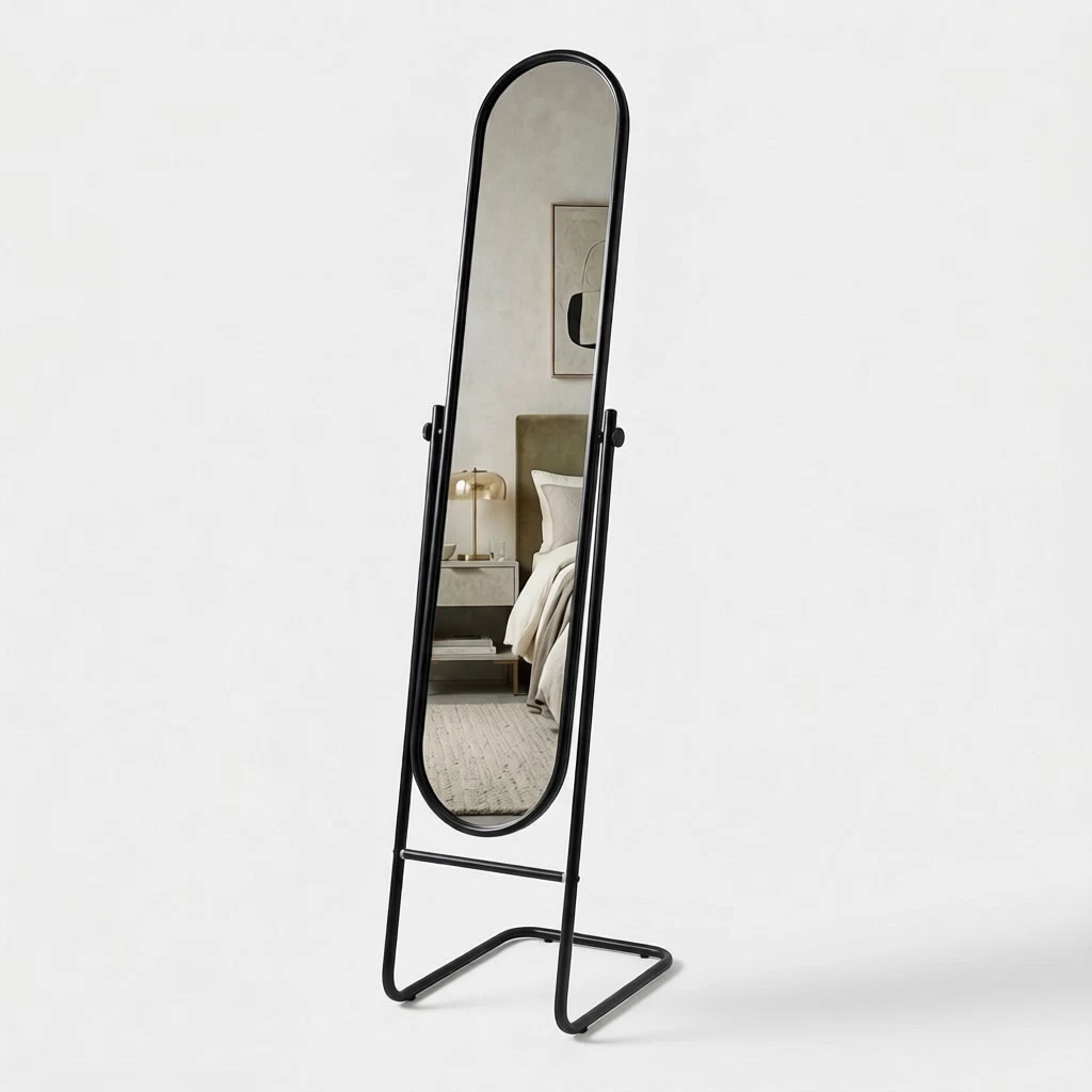 Specchio Da Parete A Figura Intera Arco 165x71 Cm, Grande Specchio Decorativo Per Soggiorno, Camera Da Letto E Corridoio