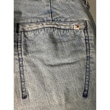 Tommy Hilfiger Women's Light Wash Denim Cropped Wide Leg Jeans Size 16