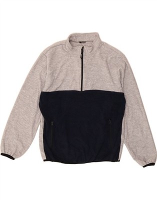 JACK & JONES Herren Fleecepullover mit Reißverschluss am Ausschnitt 2XL Grau Colourblock Polyester AI03