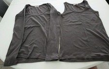 T-shirt manica lunga + maglietta senza maniche Jucca marrone M