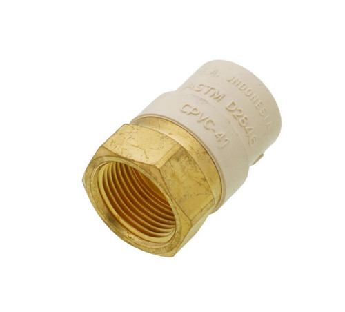 24 Pack Bluefin 3/4" Female NPT x 3/4" CPVC Adapter, Lead Free Brass CVBRF075