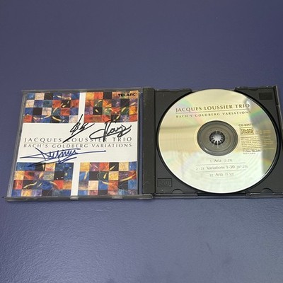 SIGNED Jacques Loussier Trio   Bach's Goldberg Variations CD Autographed Jazz