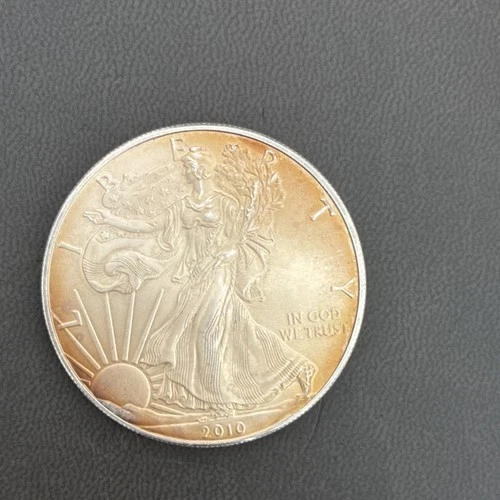 U.S. Mint 2010 American silver Eagle 1 oz .999 Fine Silver Bullion well toned