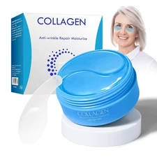 KYDA 60 Pcs Collagen Under Eye Patches for Older 60 Count (Pack of 1), 60pcs 