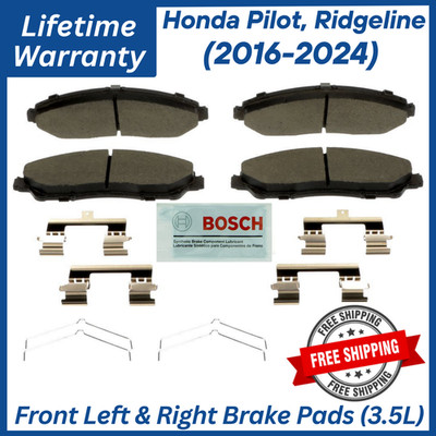 Bosch OEM Front Ceramic Brake Pads Kit For 2016-2024 Honda Pilot Ridgeline..