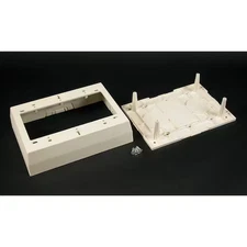 Wiremold 2348-3 Three Gang Box Fitting, Ivory, Pvc