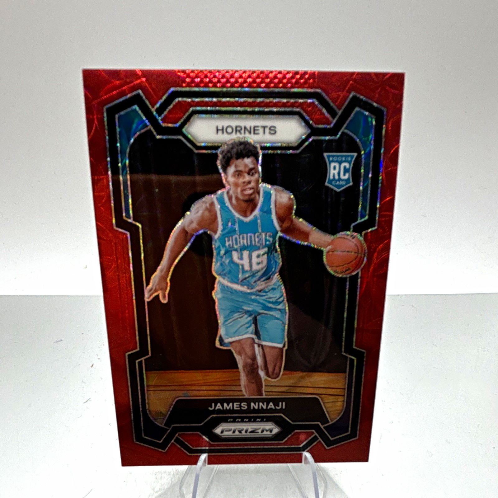 Panini 2023-24 Prizm James Nnaji Hornets RC #159 Choice Red Prizm /88
