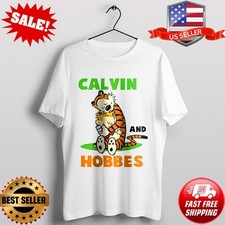 Cartoon Comics Calvin Hobbes T-Shirt, Nice Gifts on Birthday, Christmas S-5XL