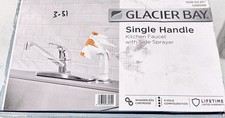 Glacier Bay HD67103W-1601 Single Handle Kitchen Faucet W/White Side Sprayer
