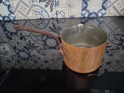 CASSEROLE A SAUCE CUIVRE ÉTAMÉ 500 ML BEC VERSEUR - FABRICATION FRANÇAISE - Photo 1/4