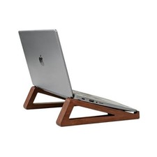 Bamboo Wooden Laptop Stand, Portable Wood Laptop Stand for Desk Tablet with