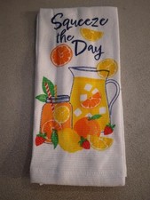 14 X 24 Kitchen towel Squeeze the day orange lemon 279273