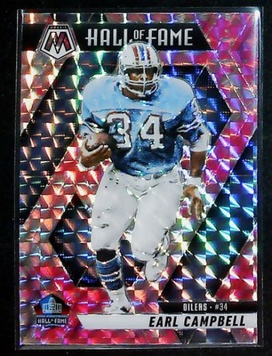 2025 Panini Mosaic Earl Campbell Mosaic Camo Pink #294 Houston