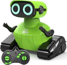 GILOBABY Remote Control Robot Toy for Kids 3-5 Years Flashing LED Eyes Green NIB