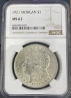 1921 Morgan Dollar NGC MS62
