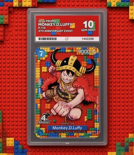 One Piece Monkey D Luffy P-110 4th Anniversary Limited Edition Ace 10 LOW POP