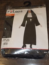 Nun Costume Cosplay Religious Catholic Woman Adult Sz OSFM S M L Halloween New