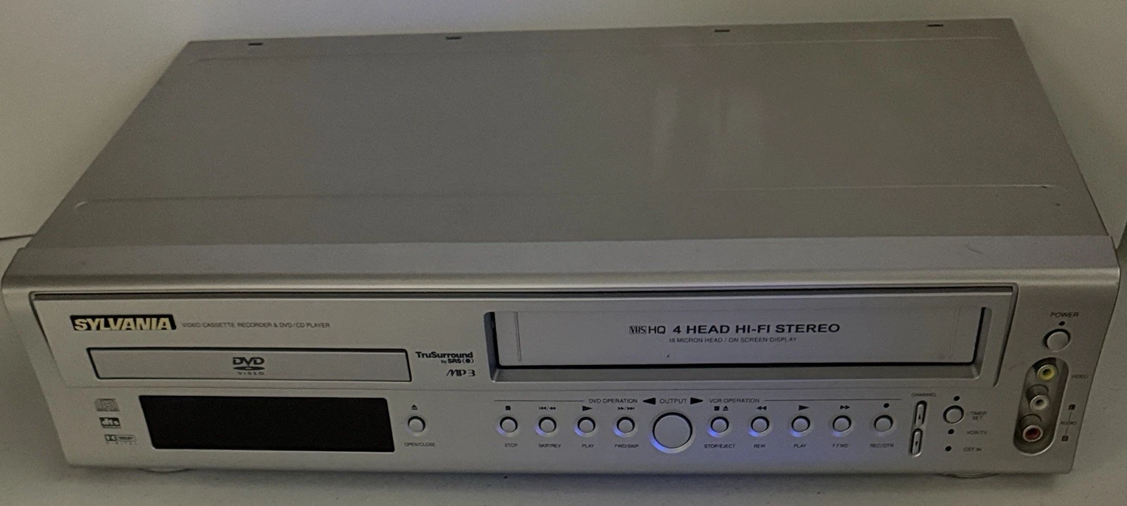 DVD VCR Combo Player Sylvania SRD2900 VHS Recorder No Remote DVD Player Works