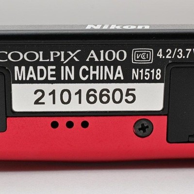 Nikon COOLPIX A100 Red Compact Digital Camera with 16GB SD Card