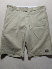Dickies Men Shorts 40 Khaki Loose Bermuda Streetwear Easy Rider Work Crew Gear