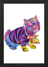 Cats Pop Art Framed Wall Art Poster Canvas Print Picture