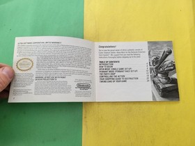 Nintendo NES Instruction Manual Cyber Stadium Series Base Wars