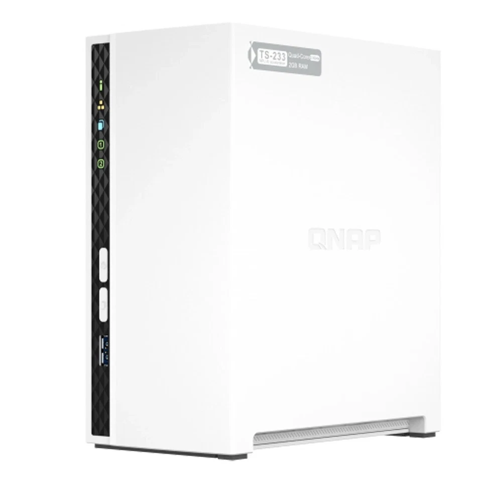 QNAP TS 233 US 2 Bay Affordable Desktop NAS with ARM Cortex A55 Quad core Proces - Image 3 of 4