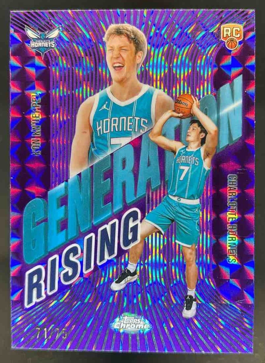 2025-26 Topps Chrome Kon Knueppel Generation Rising RC Geometric Purple #71/75
