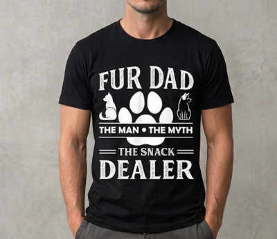 Fur Dad Snack Dealer Shirt - Cat and Dog Dad Gift - Funny Pet Lover Graphic Tee