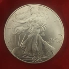 2002 American Silver Eagle $1 One Ounce .999 Fine Silver BU Premium Year
