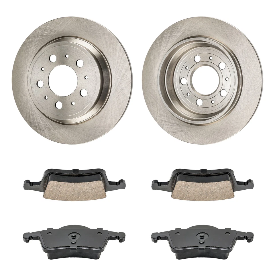 Kit de rotores de freno trasero y pastillas de cerámica para 99-06 Volvo S80 03-07 XC70 06-07 S60 Foto 2 de 4