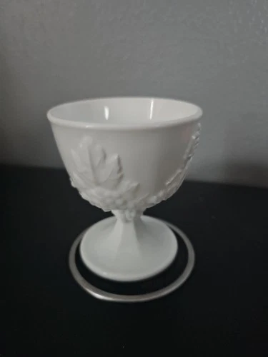 Vintage Colony Harvest Milk Glass Grape Open Sugar