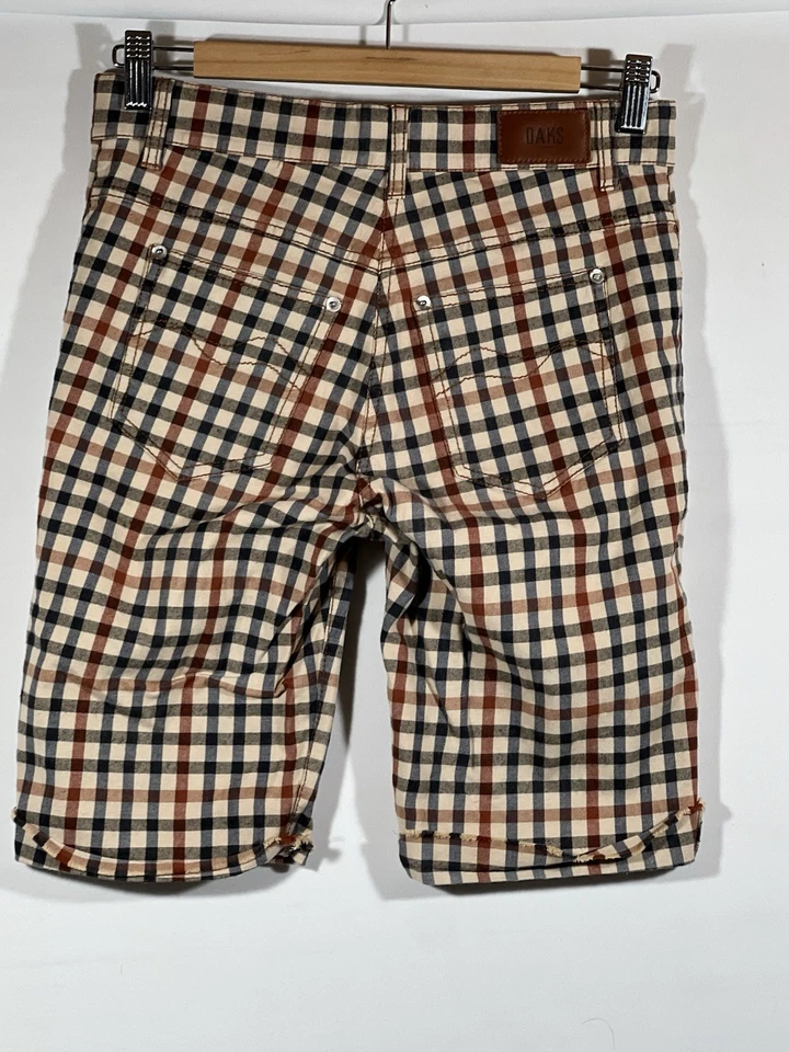 Pantalones Cortos De Colección DAKS London Para Mujer 10 Clásicos Patrón A Cuadros Puños Informales Foto 3 de 4
