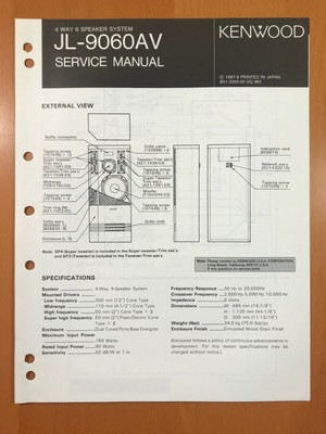kenwood jl 980 av speakers