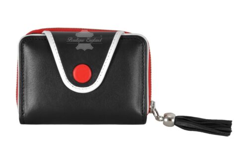 Women Small Wallet Genuine Leather RFID Blocking Card Holder Bifold Mini Purse - Afbeelding 1 van 6