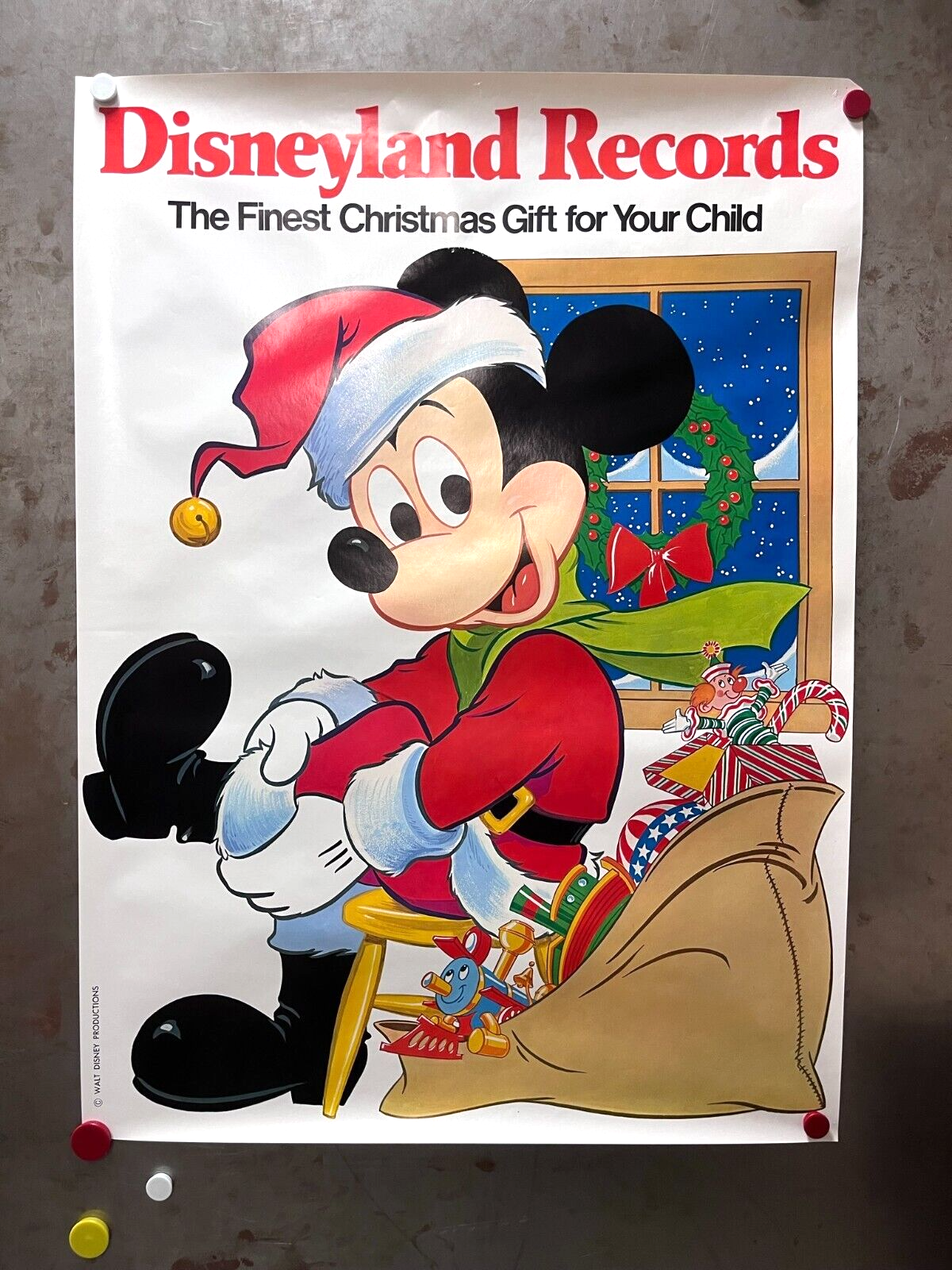 Disneyland Records Christmas Vintage Poster