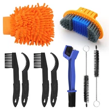 9 Pcs Bike Cleaning Tool Bicycle Clean Brush Kit for Tire Chain Sprocket Corner
