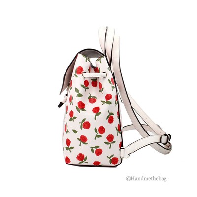 New Kate Spade Lizzie Medium Flap Backpack Festive Rosette Saffiano Multi Kate Spade Lizzie Medium Festive Rosette Saffiano Leather  main image 3