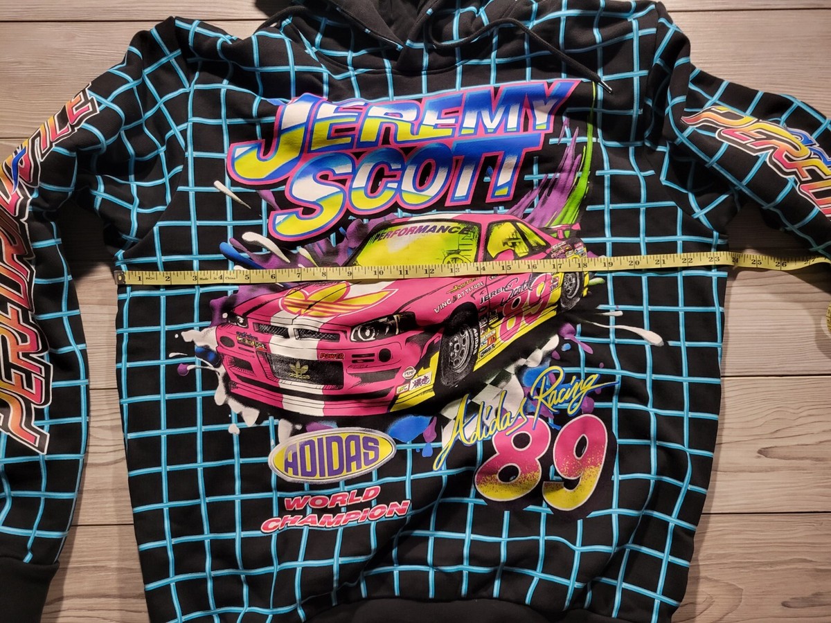 トップス Jeremy Scott logo paint art hoodie shirt adidas Jeremy Scott Archive Hoodie 'Black' IA0097