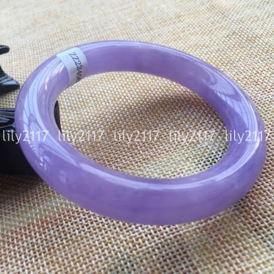 Pulseira de pedra preciosa jadeíta lavanda muito natural 54-64 mm joia - Imagem 3 de 3