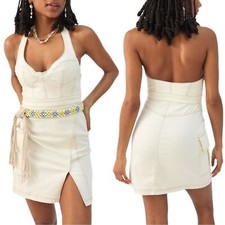 NWT URBAN OUTFITTERS Jenny Denim Bustier Mini Dress. Size Large