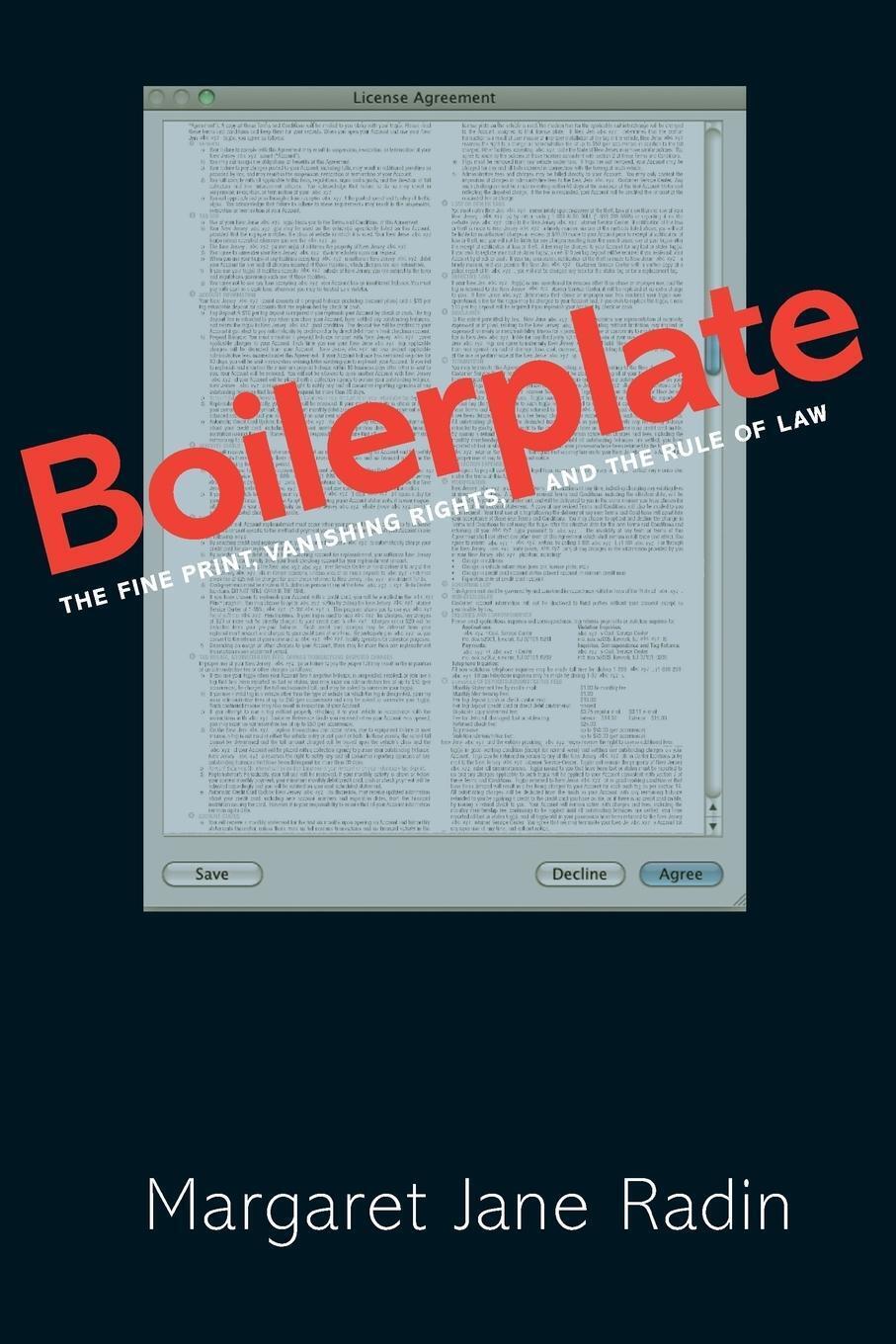 Thumbnail - Margaret Jane Radin | Boilerplate | Taschenbuch | Englisch (2014) |