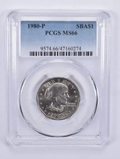 1980-P Susan B Anthony Dollar MS66 PCGS Blue Label