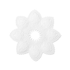 Demmler geprägte Kerzenmanschetten Tropfschutz 100Stk. Karton Deko Weiß Muster