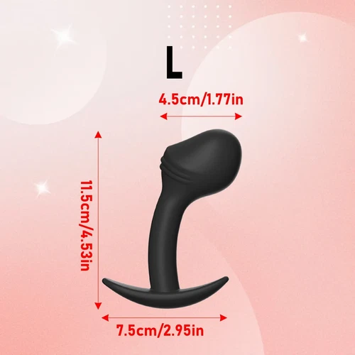 Wearable Anal Plug Silicone Male Prostate Massager Butt Probe Plug S/M/L Dildo - Picture 23 of 25
